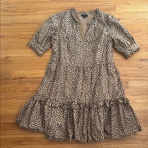 J Crew Polka Dot Ruffle Dress